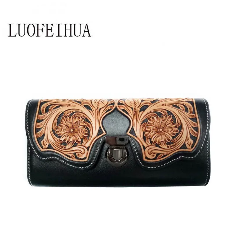 

LUOFEIHUA 2019 new high-grade leather carved embossed shoulder bag Banquet Clutch Bag Designer Bag