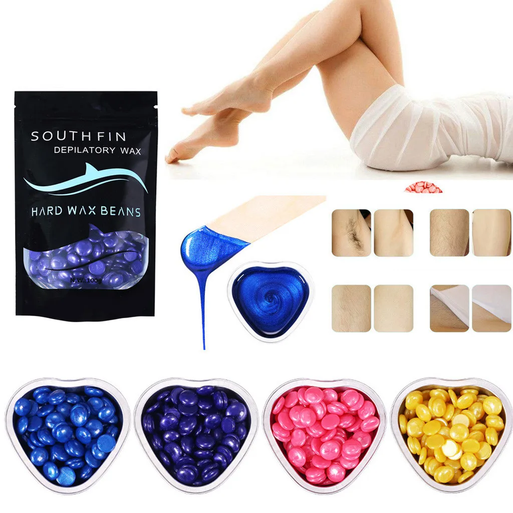 Glitter No Strip Depilatory Hot Film Hard Wax Pellet Waxing Hair Removal Bean 45 In Hair