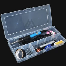 60 Вт Регулируемая температура Электрический Утюг сварочный паяльник+ Наконечник+ коробка паяльник ремонтный набор инструментов