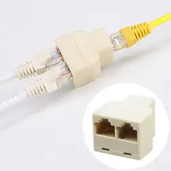 Лидер продаж 1 до 2 Way двойной женский Cat6/5/5e RJ45 Lan Ethernet сетевой разветвитель адаптер