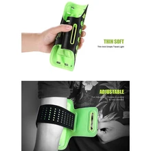 Универсальный уличный спортивный держатель для телефона нарукавный чехол светодиодный переключатель светящаяся Беговая сумка для телефона для iPhone 6 6s 7 Plus