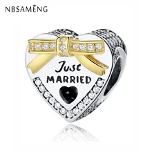 Auténtica plata esterlina 925 vinculados por amor apenas casado encanto cupieron la Pulsera Original de Pandora de la joyería de DIY que hace