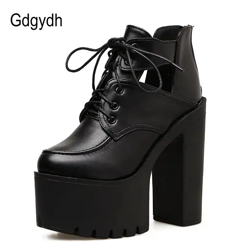 tacones gruesos con plataforma