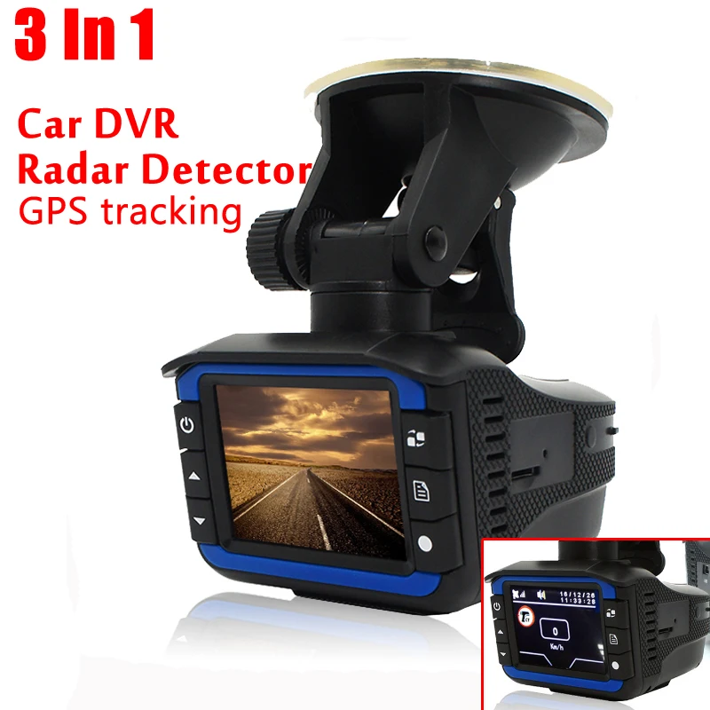 3 в 1 Автомобильный радар детектор gps трекер DVR Сигнализация устройство