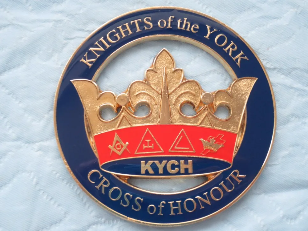 Masonic Car emblem "KNIGHTS of the YORK CROSS of HONOUR "Badge Mason
