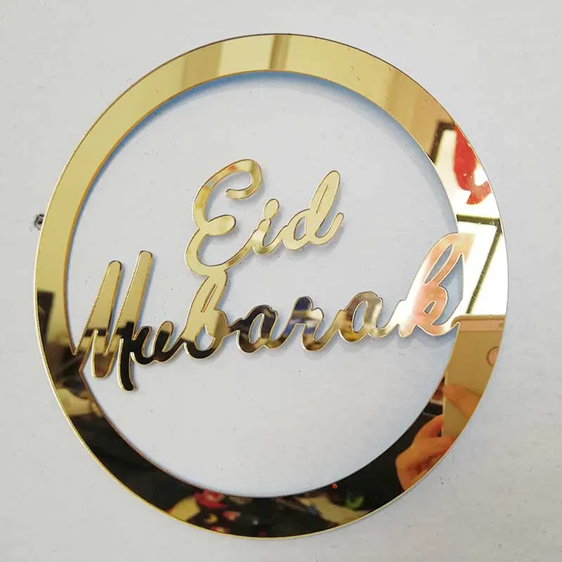 Пользовательские Eid Mubarak стены Decortaion, персонализированные зеркало акриловый знак Мубарак Рамадан, Вечерние Декорации