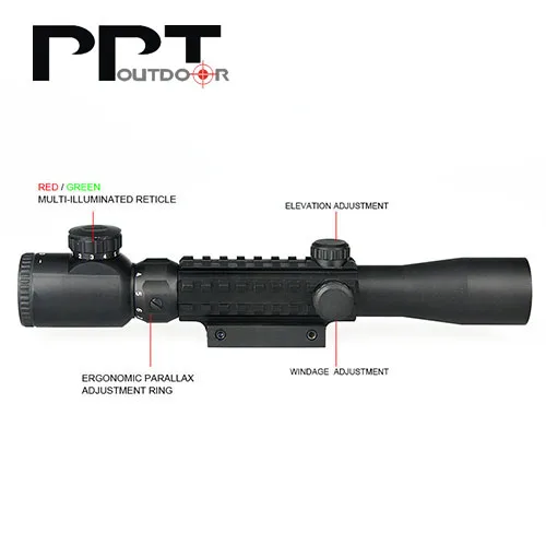 Rifles de Caça-0009 Rifle Laser - Green Holográfico Reflexo Iluminado 1 3-9x32e Red Dot 6 Lunetas Riflescopes