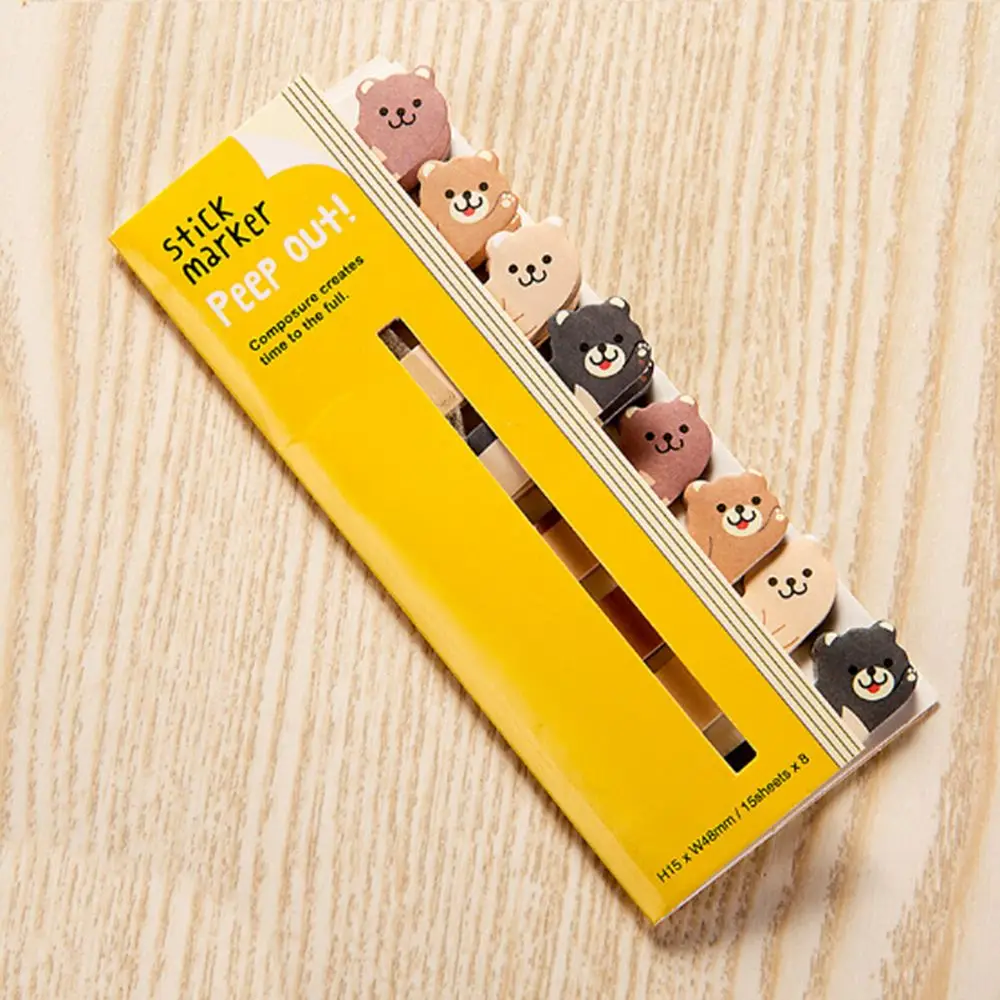 Cartoon Animals Memo Pad Sticky Notes Memo Notebook Stationery Paper Stickers - Цвет: bear