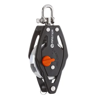 

Marine Boat Yacht Sailboat Dinghy 57mm 2 1/4 Inch Ratchet Single Swivel Shackle Becket Block Small Boat Block Master RA-0502F