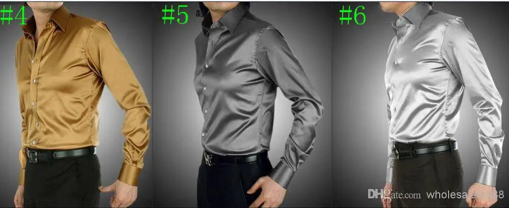 Aliexpress 2017 New Arrival Custom Made Any Colors Aliexpress 2017 New Arrival Custom Made Any Colors Elastic Silk Satin Men Wedding Shirt Groom Shirts Wear Bridegroom Slik For From