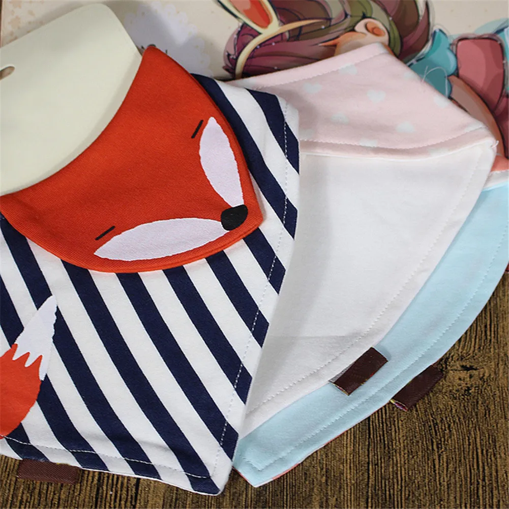 Модное Новое Детское милое полотенце с принтом животных из мультфильма нагрудник детский треугольный шарф хлопковое слюнявное полотенце для малышей