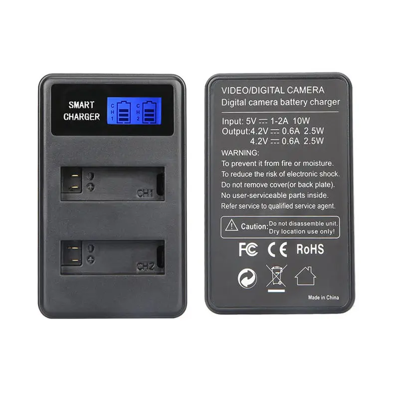 Sjcm батарея Usb ЖК дисплей двойной порты и разъёмы зарядное устройство для Sjcm Sj4000/Sj5000/6000/7000 камера интимные аксессуары