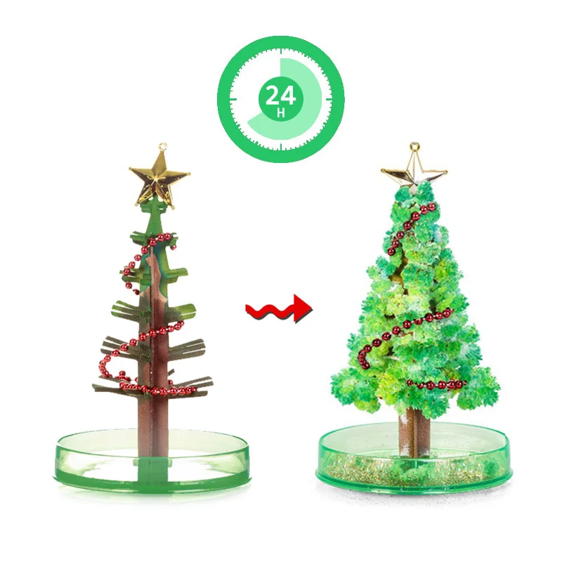 Green christmas tree 4 цвета, растущая Рождественская елка, рождественские украшения для дома, украшение Санта-Клауса, цветная Рождественская елка, рождественские подарки - Цвет: Green christmas tree