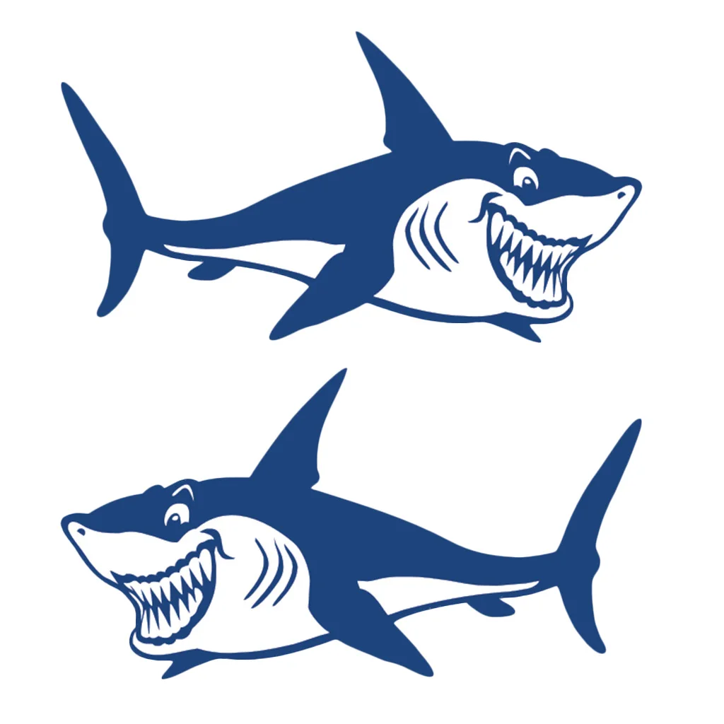 Marine 2 Pcs Car Styling Shark Vinyl Decals Stickers Kayak Canoe Fishing Boat Graphics Water