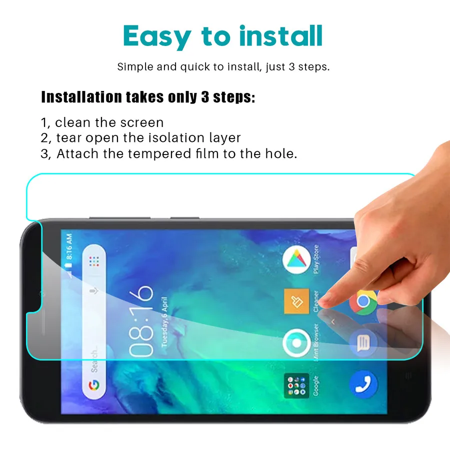 2 шт Защитное стекло для экрана Xiaomi Redmi Go, Защитное стекло для xiomi xaomi xaiomi ksiomi go note 8t 7 8 8a, защитная пленка glas