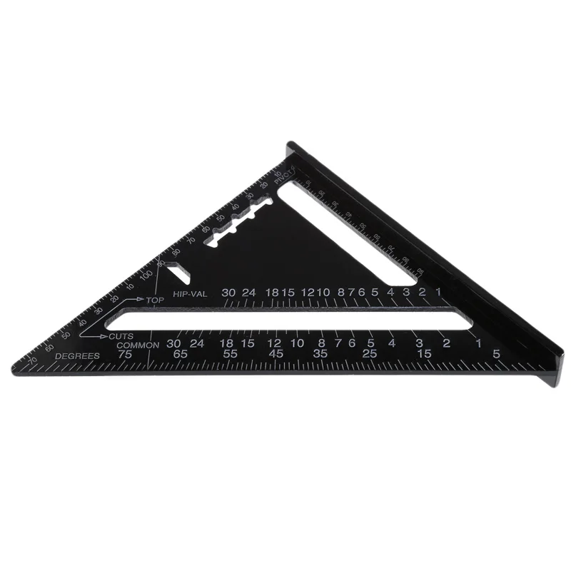 

7 Inch Metric Aluminum Alloy Speed Square Roofing Triangle Angle Protractor