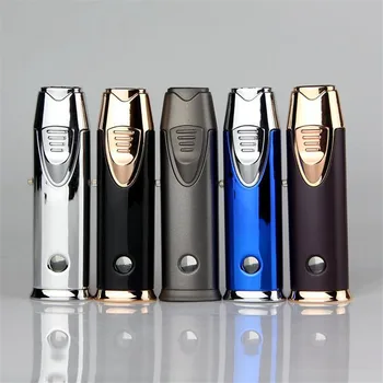 

Pipe Lighter Torch Turbo Windproof Metal Jet Lighter Cigar Lighter 1300 C Butane No Gas Cigarette Accessories