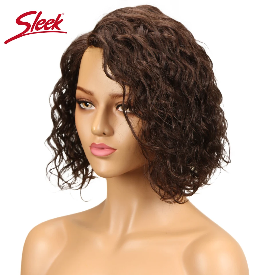 

Sleek Brazilian Remy Curly Human Hair Wig For Black Women Lace Front Human Hair Wigs Color Brown Red 99J Free Shipping