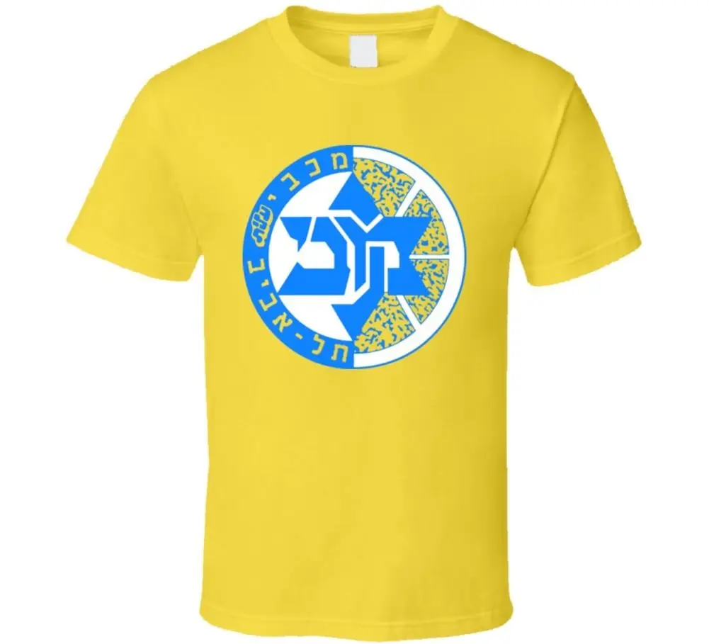 

Maccabi Tel Aviv Israel Basketball Soccer Football Jew Jewish T Shirt Cool Casual pride t shirt men Unisex Fashion tshirt