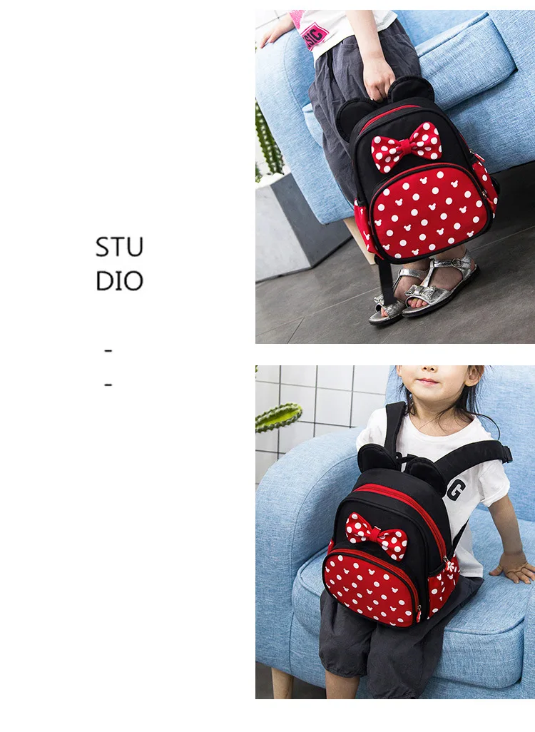 Рюкзак для девочек с изображением Микки и Минни, школьная сумка на плечо, Детский рюкзак для путешествий, мини-рюкзаки для девочек и мальчиков, Mochila Feminina