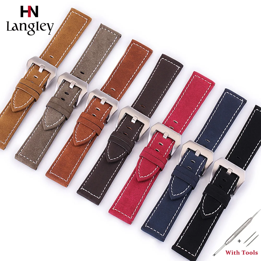 

2019 New Matte Cow leather Watch Band High Quality Wristwatch Straps Watches Accessories With Tools Wholesale