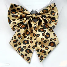 Леопардовый галстук-бабочка для женщин, галстук-бабочка для детей, в горошек, в полоску, школьная форма для девочек, галстук-бабочка, винтажный галстук в клетку, милые галстуки-бабочки для студентов