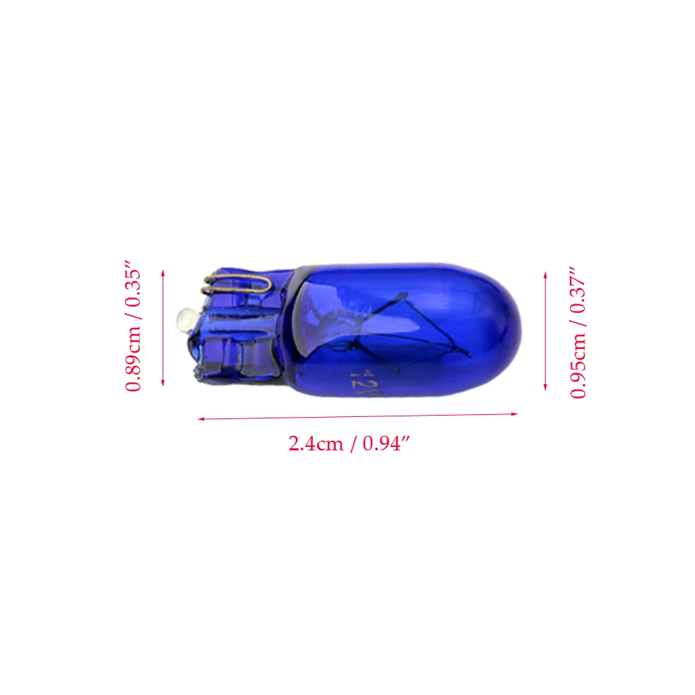 10 шт. W5W XENON T10 натуральное голубое стекло 12 В 5 Вт W2.1x9.5d одноволоконная супер белая