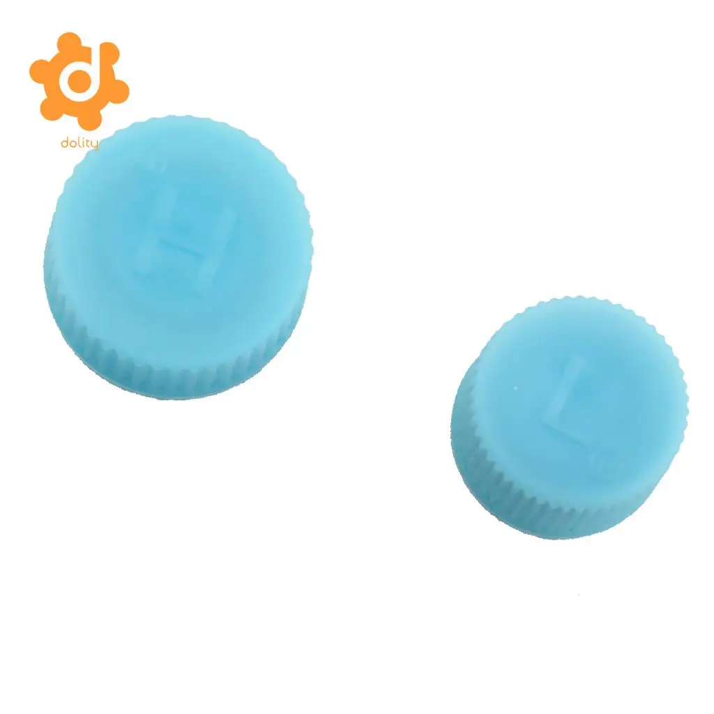 2 Pieces AC Hi Low Side Charging Port Service Valve Fitting Caps R134a R12
