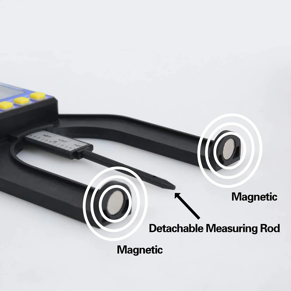 Digital Depth Gauge Digital Tread Depth Gauge LCD Magnetic Self Standing Aperture 80mm Hand Routers
