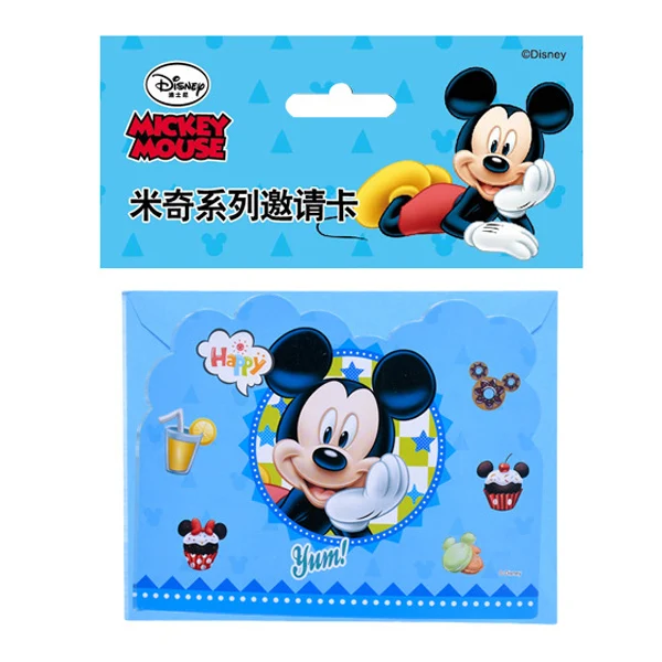 6 Pcs Enveloppes 6 Pcs Carte D Invitation Dessin Anime De Disney Mickey Minnie Souris Princesse Partie Fournitures Filles Garcons D Anniversaire Decoration Aliexpress