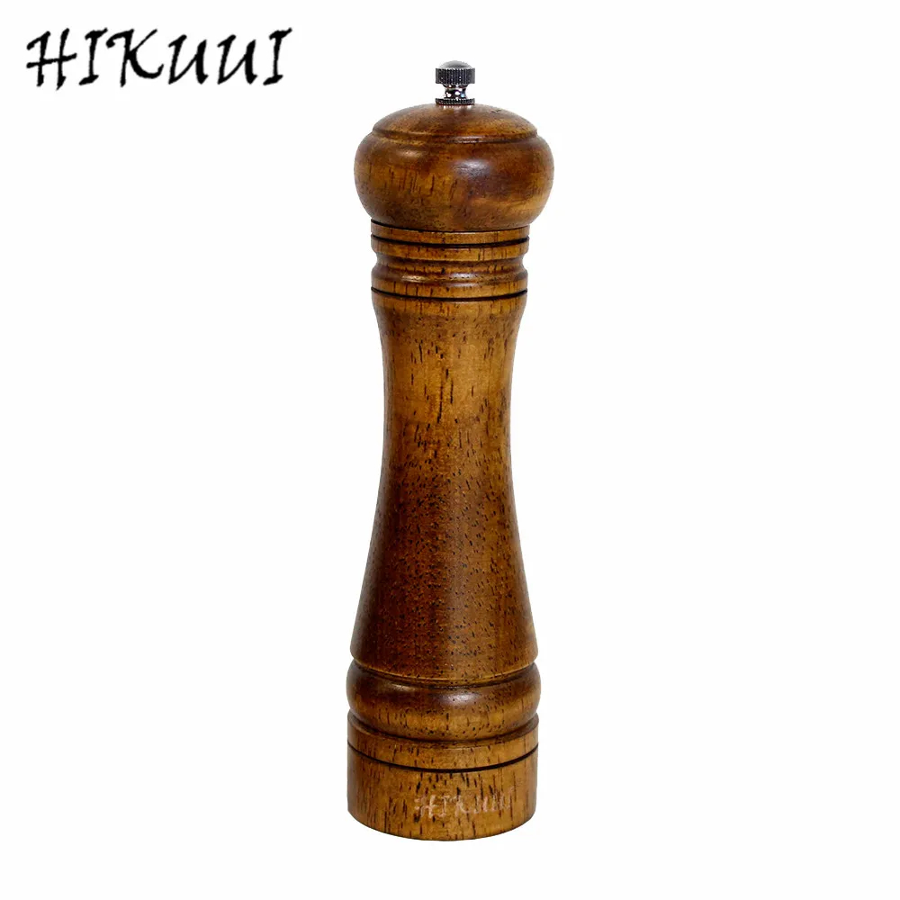 Useful KItchen Tools Mill Grinder 8 inch 1 Piece Classic Oak Wooden Salt And Pepper Seasoning Mills Ceramic Grinding Core | Дом и сад
