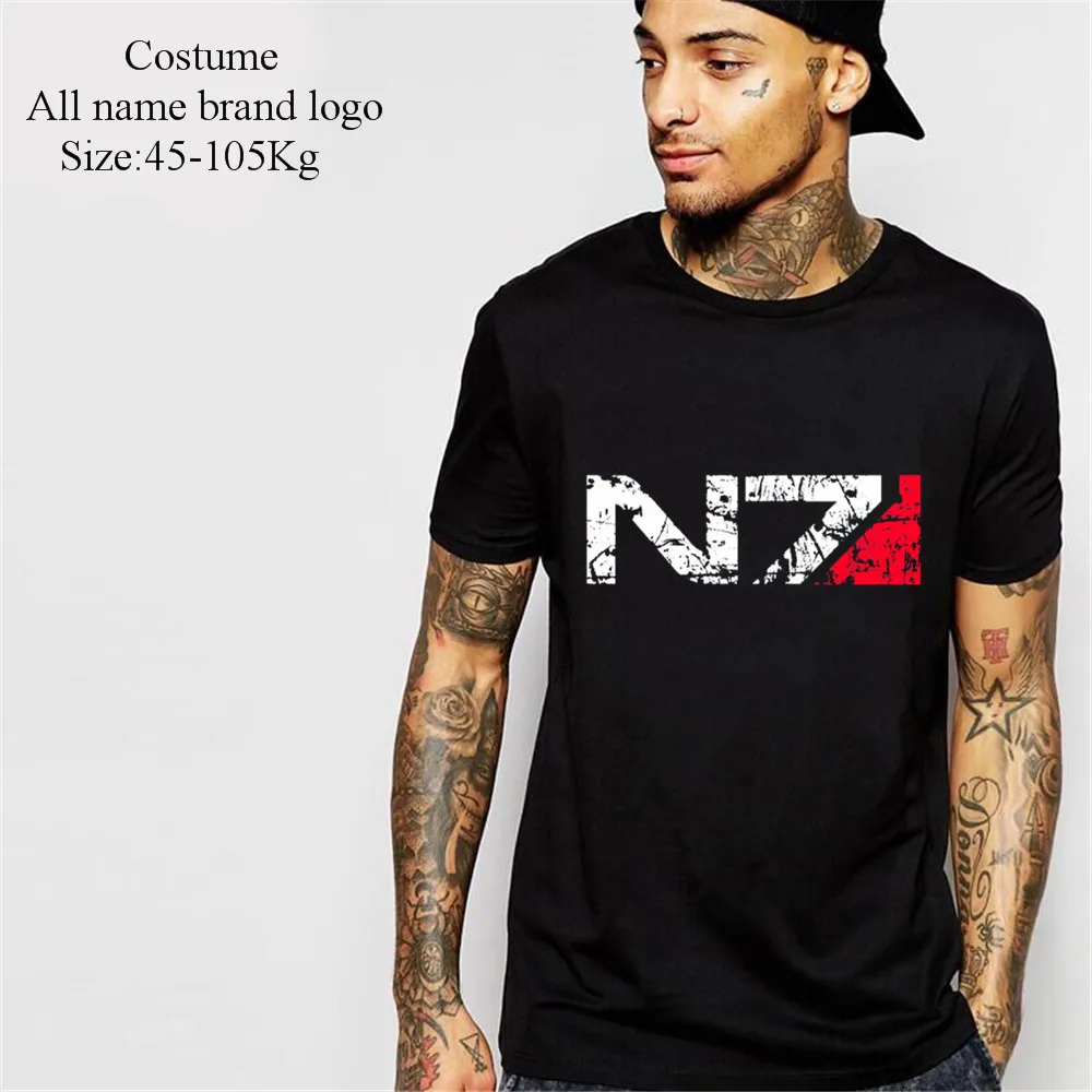 New Mass Effect N7 special forces Vintage T-Shirt Men Kanye West camisa masculina kpop dota 2 jersey harajuku undertale tshirt | Мужская