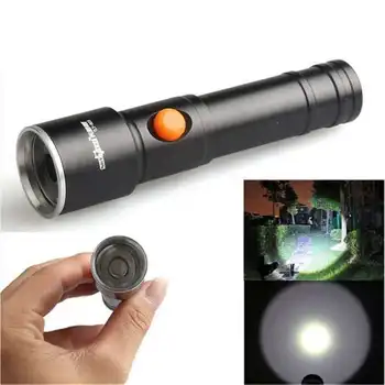 

New 2500 LM 3 Modes CREE XML T6 LED Fit AA Battery Flashlight Lamp Pocket Size Torch mini flashlight portable lighting #2O05