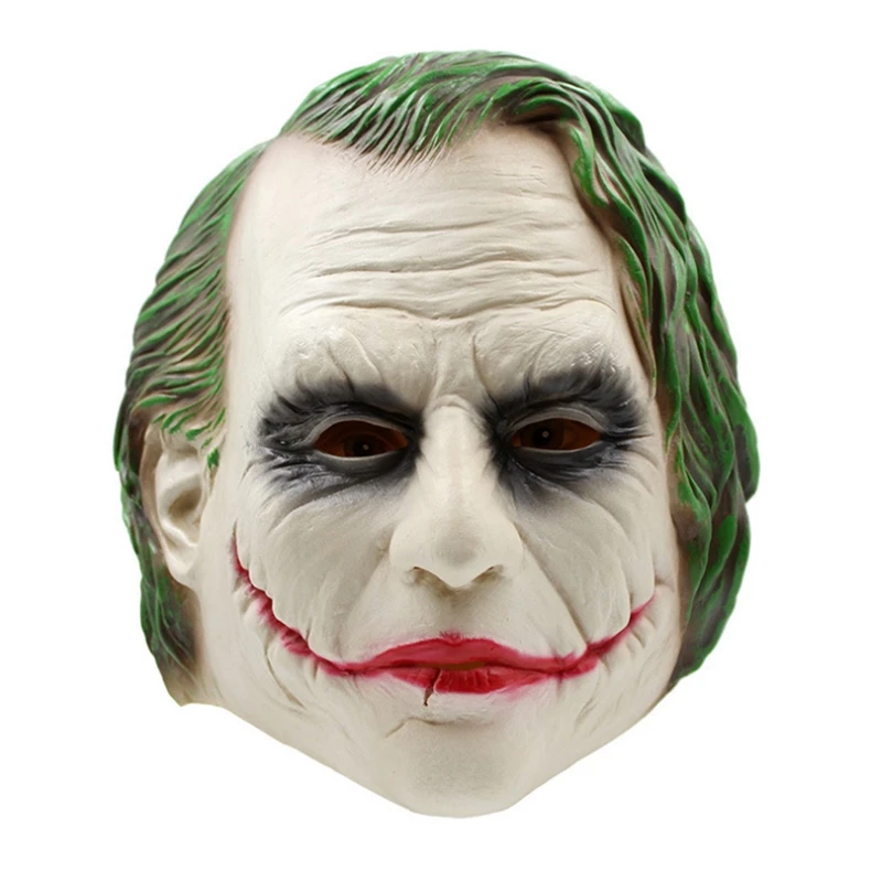 

Batman The Dark Knight Joker Mask Halloween Cosplay Prop Costume Accessories Horror Scary Clown Latex Headgear