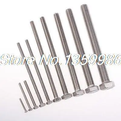 

20Pcs Standardized M6X80mm 304 Stainless Steel Hex Screws W Thread Length 80mm