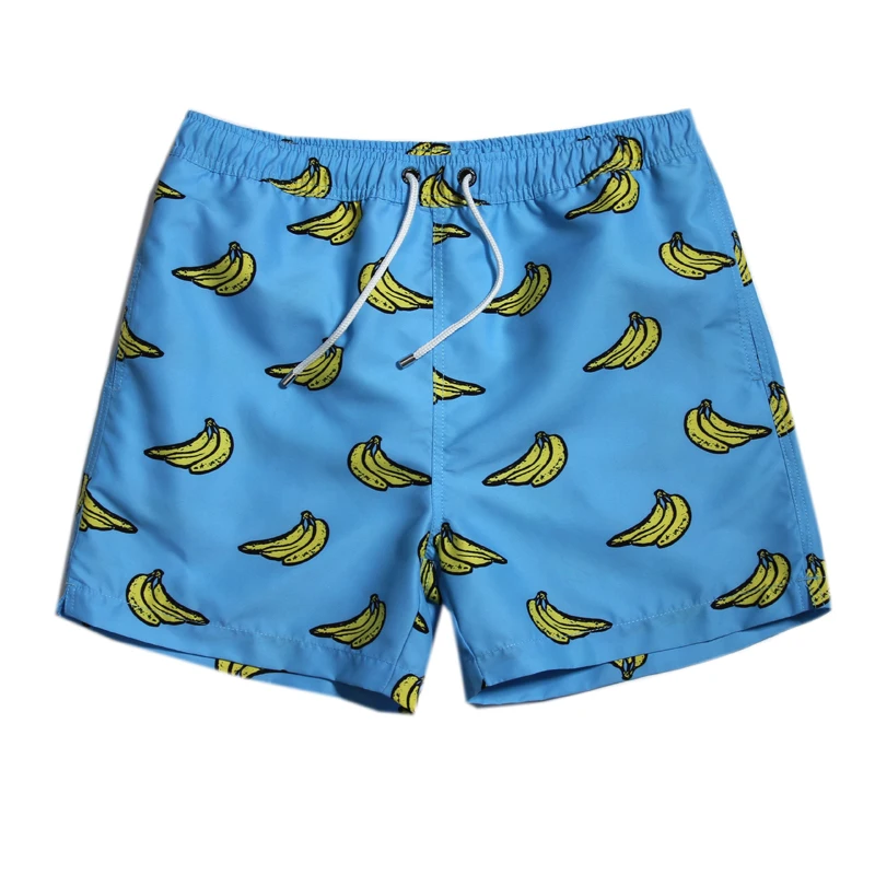 Новое поступление, Мужская пляжная одежда, 2 цвета, синий банан, принт sunga, водные виды спорта, для серфинга, подкладка, сетка, для плавания, для мужчин, купальники