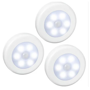 

3PCS Battery Powered LED Sensor Night Light PIR Motion sensor Brightness sensor Magnetic Infrared Wall Lamp
