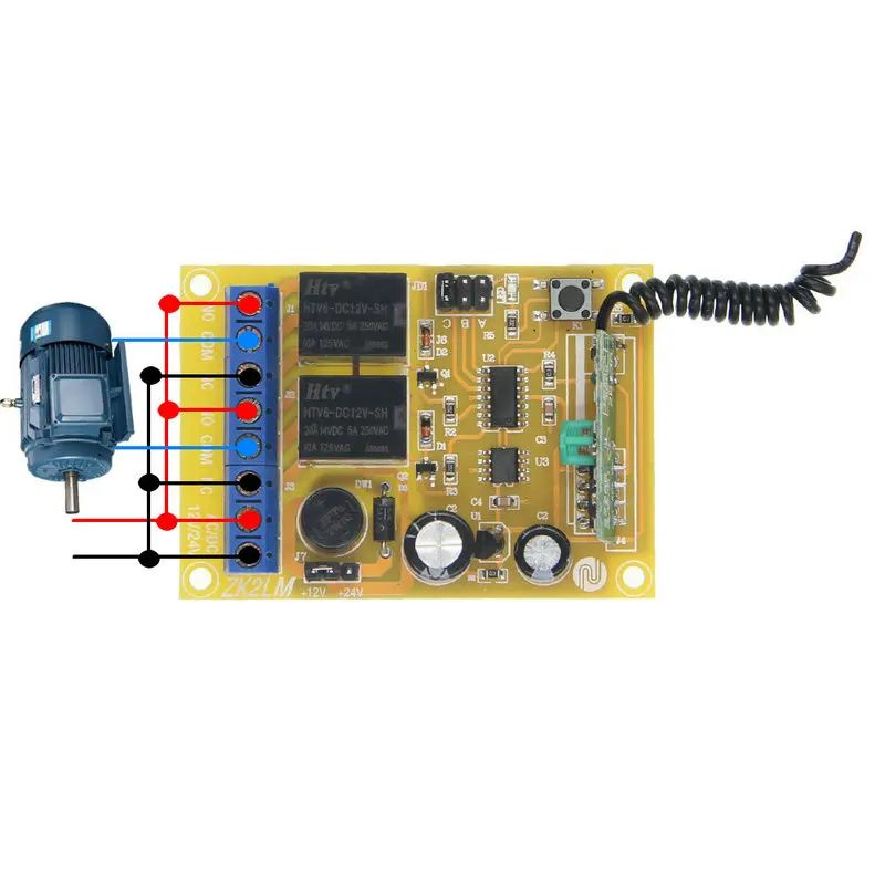 2 в 1 DC 12V 24V CH 2CH RF беспроводная версия металлический каркас передатчик + приемник