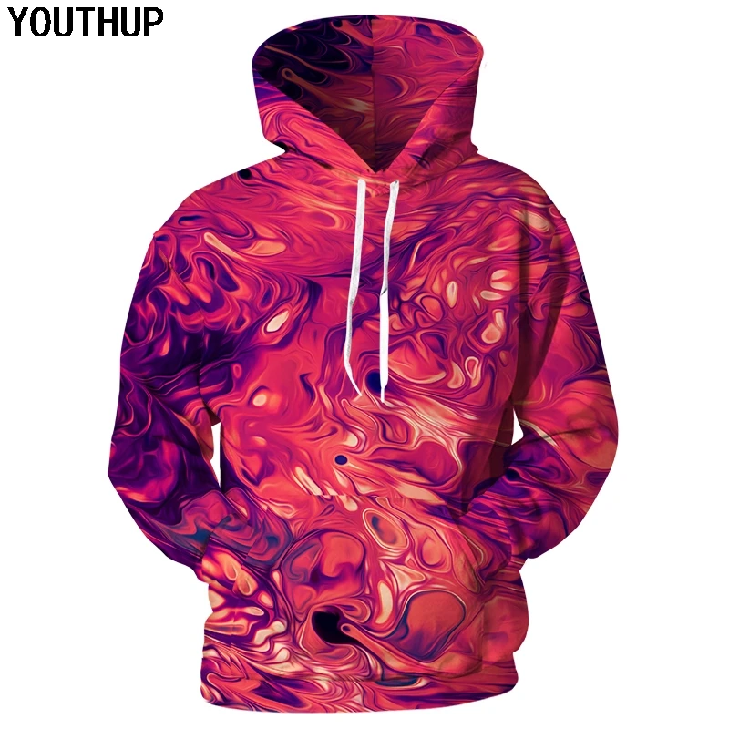 YOUTHUP 2018 Plus Size 3d Hoodies Men Hooded Hoodies 3d Print Pigment ...