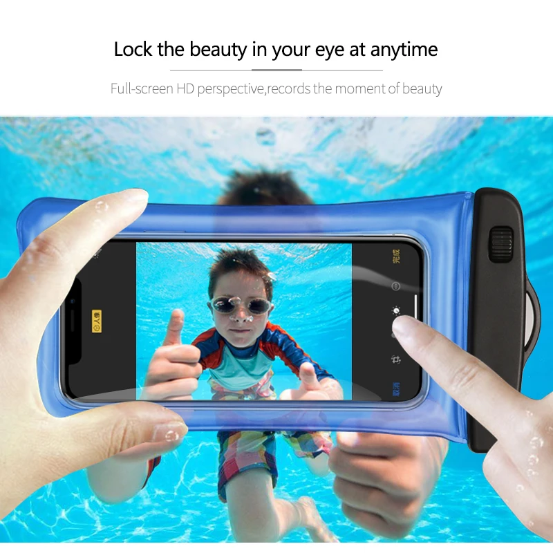 

Universal Waterproof Phone Case For Iphone/Samsung/Huawei WaterProof Case Swimming Pouch Phone Bag Easy Take photo under water