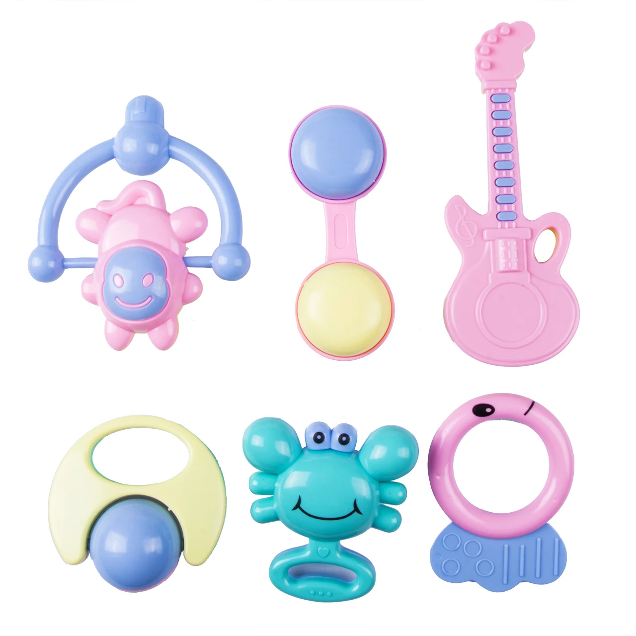 2018 New Hot Infant Baby font b Toy b font 6PCS Set Bebes Handbells font b