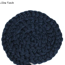 Новорожденных фотографические реквизит толстый шерстяной твист керлинг Костюмы реквизит конопли цветы Одеяла ребенок сфотографирован цветок Одеяла