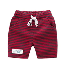 Высокое качество, летние детские шорты в полоску, штаны-шаровары для мальчиков и девочек, свободная повседневная спортивная детская одежда, одежда для маленьких детей