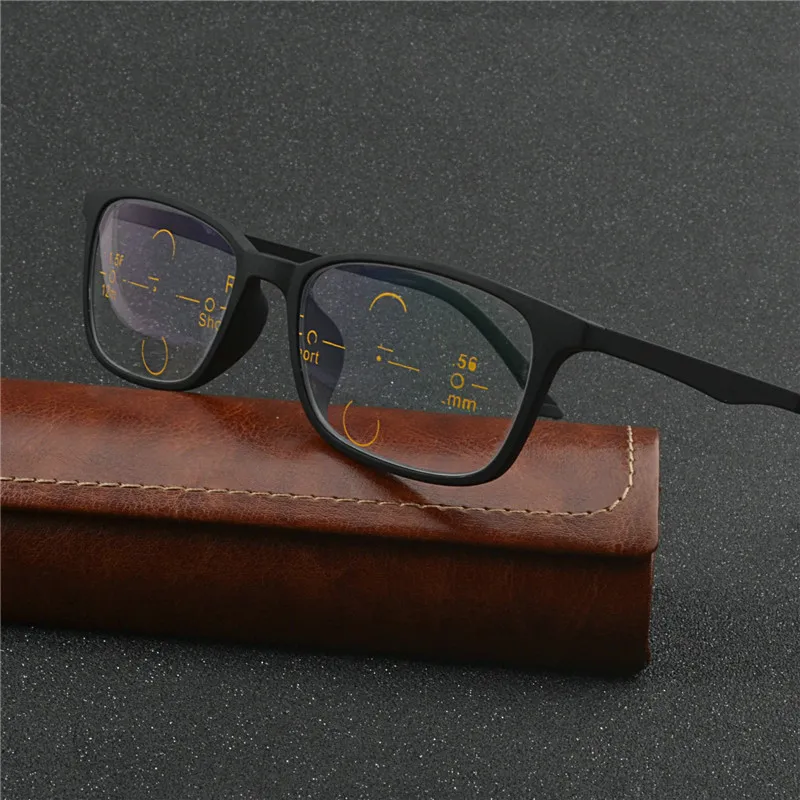 

Men's Square Progressive Multifocal glasses Transition Sunglasses Men Photochromic Fashion Presbyopia diopters Reading GlassesNX