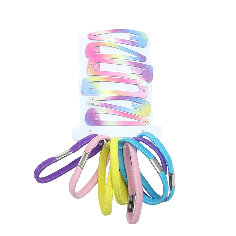 

Colorful Girls Hair Ties Elastic Hair Bands Rubber Band Kids Hair Clip BB Hairpin Girls Hair Accessories Children Headwear Set
