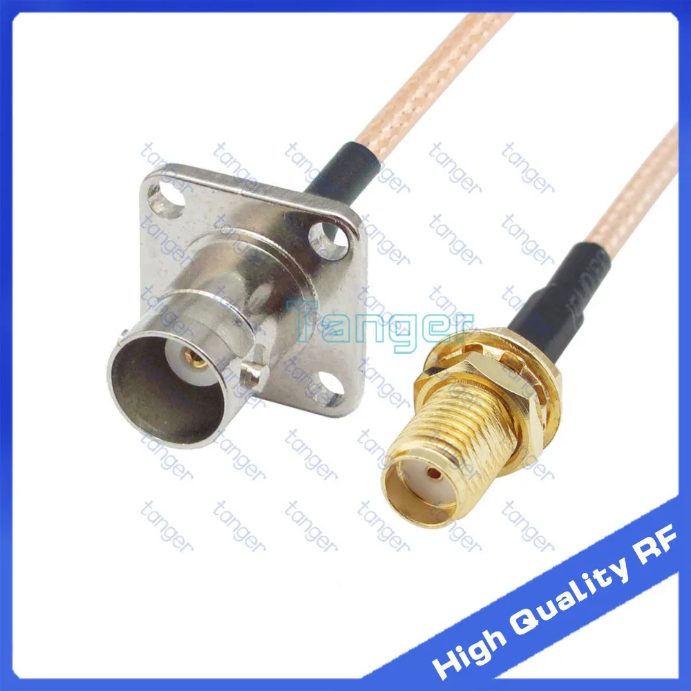 

Hot Selling Tanger BNC female jack 4four hole panel to SMA female jack Straight 8" 20cm RG316 RF Coaxial Pigtail Low Loss cable