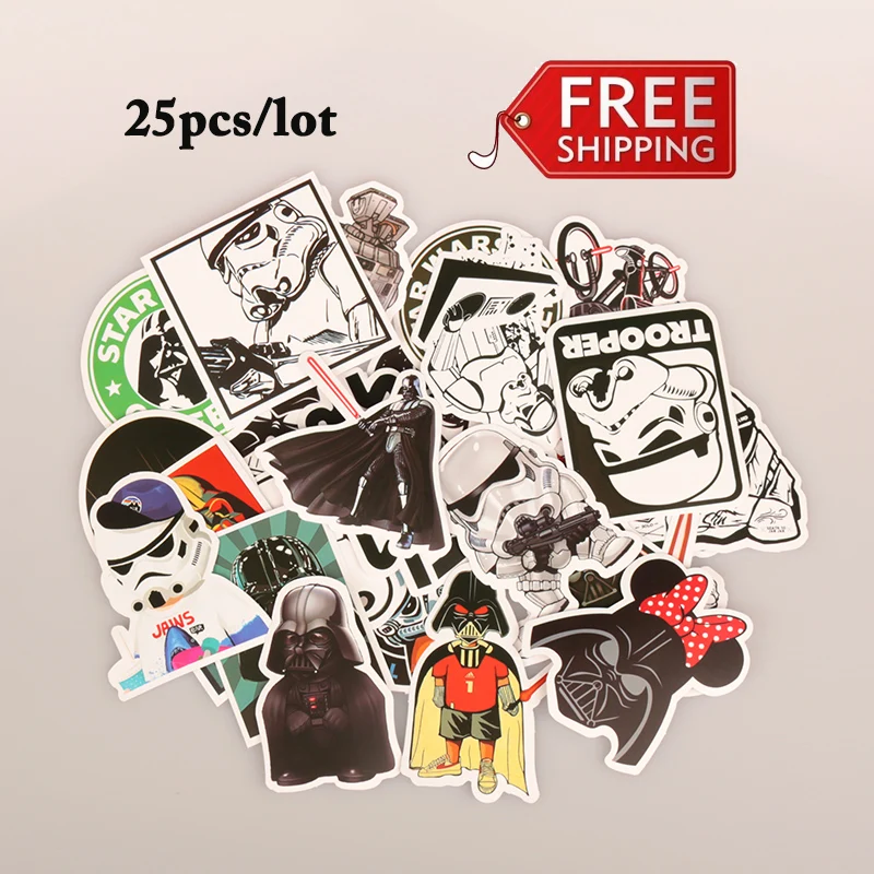 

25pcs Star War Waterproof Fuel Cap Creative Sticker For Skateboard On Notebook Laptop Luggage Phone Styling Home Toy Sticker