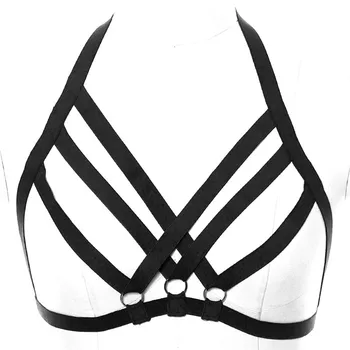 

Cage Harness Hollow Out Body Harness Cage Bra Adjust Sexy Bondage Lingerie Belt Costume Dance Top Halter