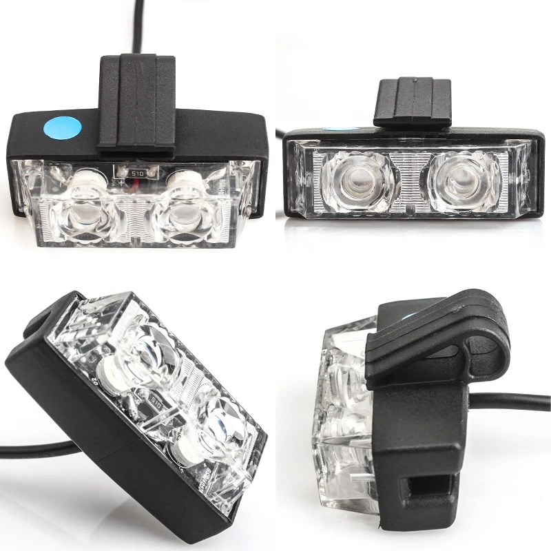  MZORANGE 16x2 LED Strobe Lights 32 LED Remote Control Wireless Car Grille Flash Lights Auto Warning - 32908549426