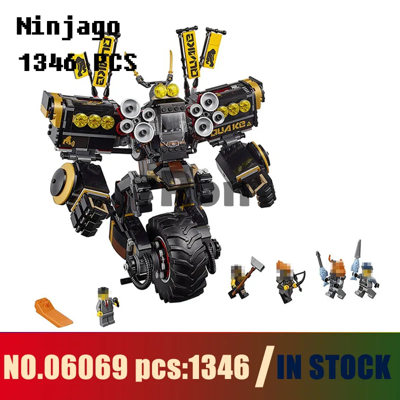 

Models building toy 06069 1346pcs Ninja A Gang's Unicycle Mecha Building Blocks Compatible with lego 70632 toys & hobbies